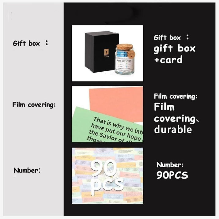 Christian Gifts for Women Bible Verse Jar 90 Color Coded Bible Verses in a Jar