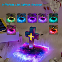 Magnetic Levitating Floating Christian Cross Decorations Lamp Maglev Cross Holy Bible Base