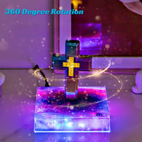 Magnetic Levitating Floating Christian Cross Decorations Lamp Maglev Cross Holy Bible Base